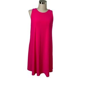 Lauren Ralph Lauren Fuchsia Pink Relaxed Fit Swing Dress Lined Sleeveless Size 6